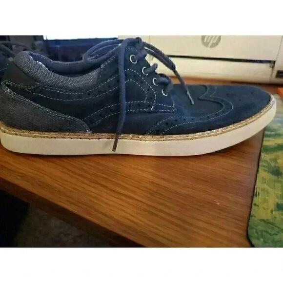 Stacy Adams Wingtip Shoes Black Denim sneakers Men's Size 8 Casual  shoes. A24 - Picture 6 of 9